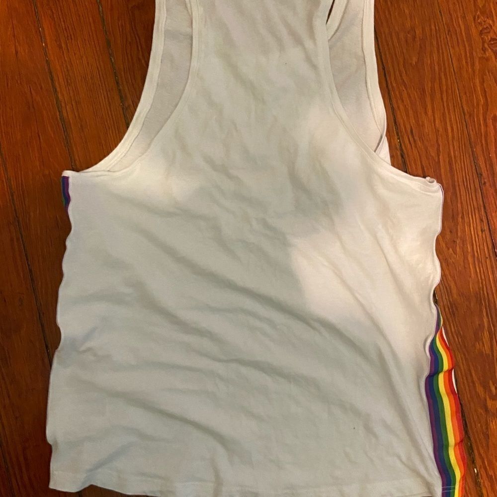 Pride Tank Top Large White Rainbow 🌈 - Picture 5 of 7